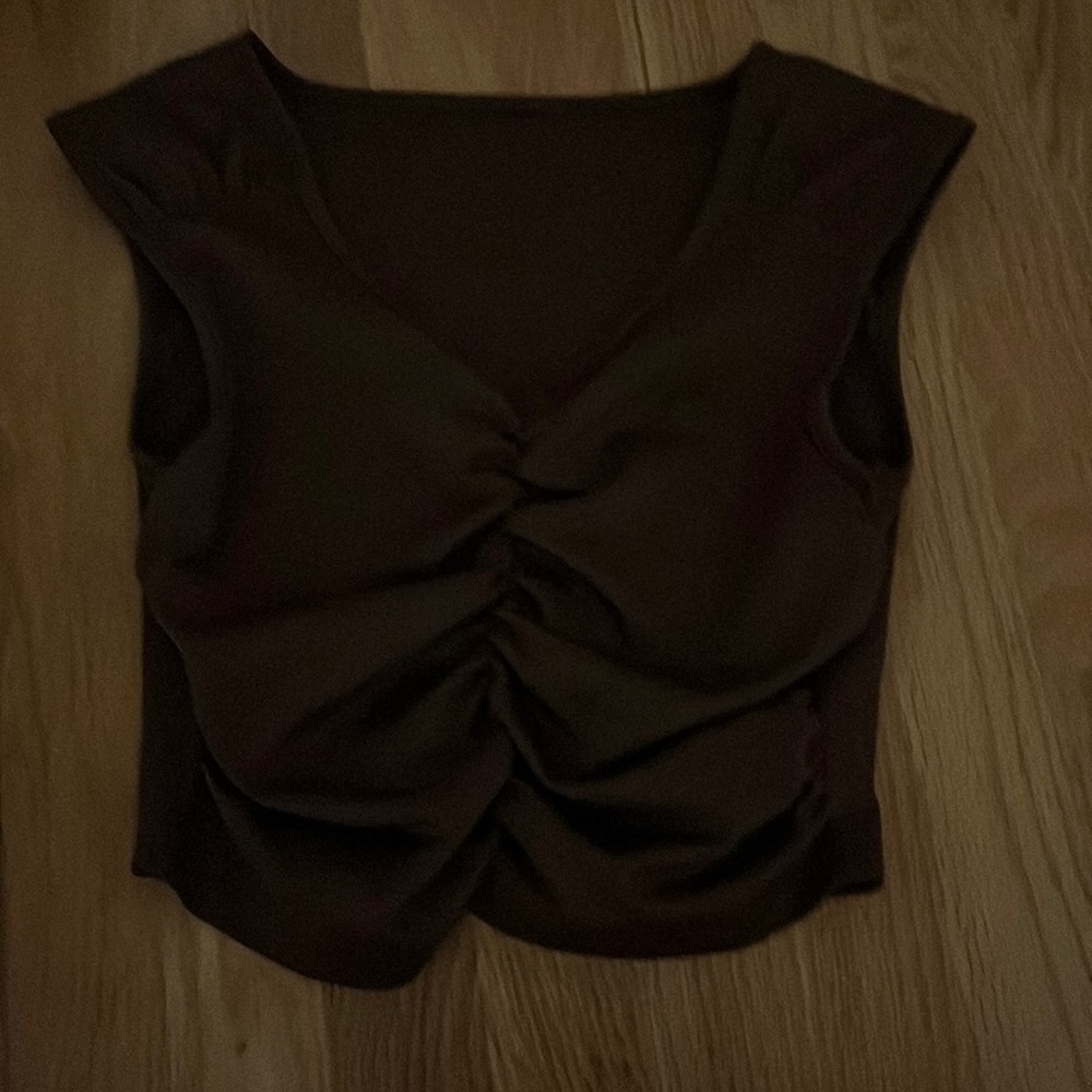 Brown crop top
